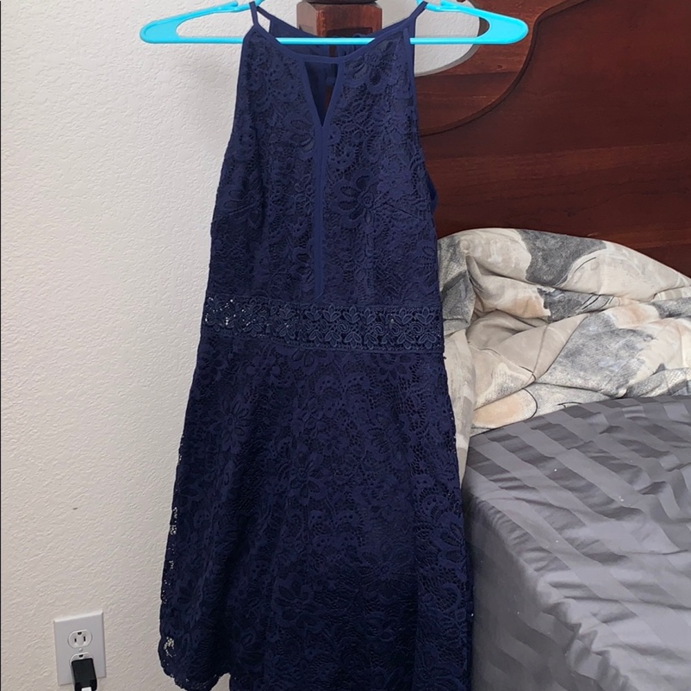 Navy blue lace dress
